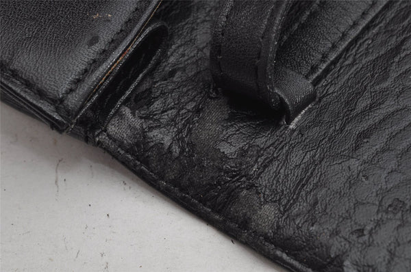 Authentic Burberrys Vintage Leather Shoulder Cross Body Bag Purse Black 1048K