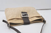 Authentic FENDI Zucca Vintage Shoulder Hand Bag Purse Canvas Leather Beige 1049J