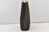 Authentic FENDI Leopard Pattern Canvas Leather Shoulder Tote Bag Brown 1050J