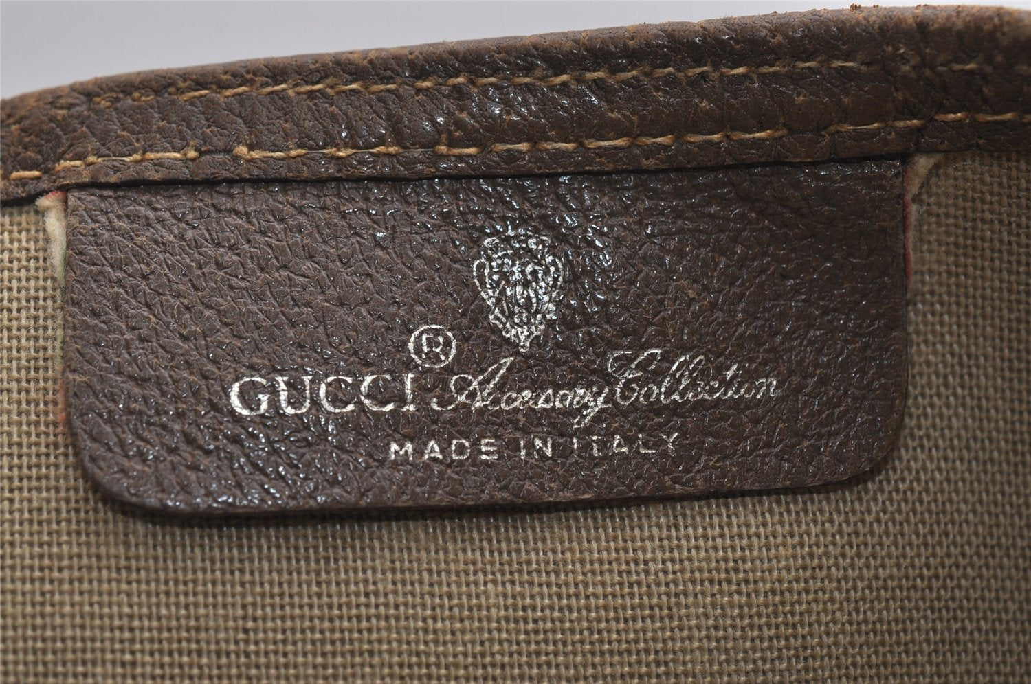 Authentic GUCCI Web Sherry Line Shoulder Tote Bag GG PVC Leather Brown 1050K