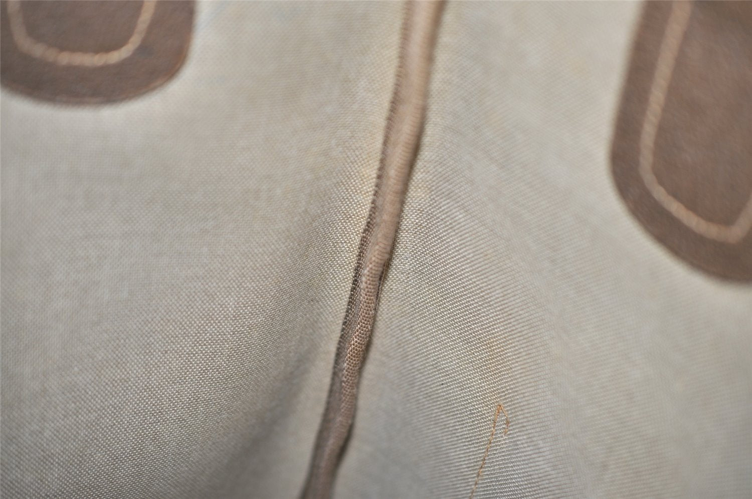 Authentic GUCCI Web Sherry Line Shoulder Tote Bag GG PVC Leather Brown 1050K