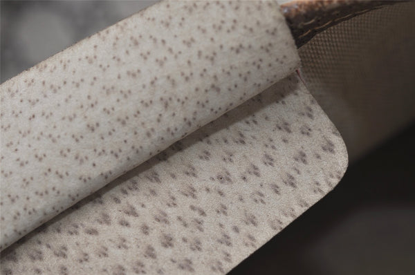 Authentic GUCCI Web Sherry Line Shoulder Tote Bag GG PVC Leather Brown 1050K