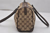 Authentic GUCCI Shoulder Hand Bag Purse GG Canvas Leather 30458 Brown 1051K