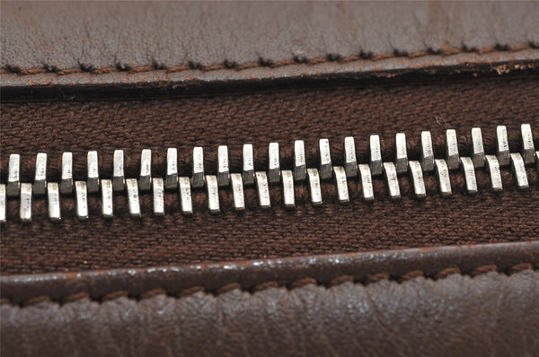 Authentic GUCCI Shoulder Hand Bag Purse GG Canvas Leather 30458 Brown 1051K