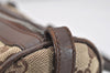 Authentic GUCCI Shoulder Hand Bag Purse GG Canvas Leather 30458 Brown 1051K