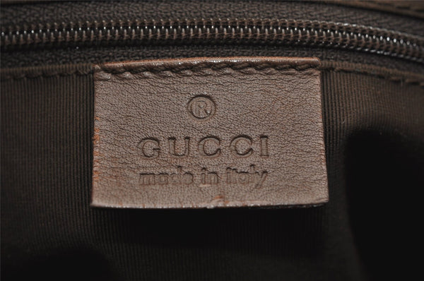 Authentic GUCCI Shoulder Hand Bag Purse GG Canvas Leather 30458 Brown 1051K