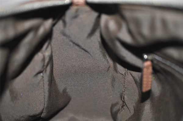 Authentic GUCCI Shoulder Hand Bag Purse GG Canvas Leather 30458 Brown 1051K