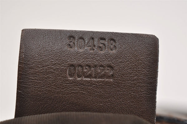 Authentic GUCCI Shoulder Hand Bag Purse GG Canvas Leather 30458 Brown 1051K