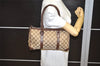 Authentic GUCCI Shoulder Hand Bag Purse GG Canvas Leather 30458 Brown 1051K