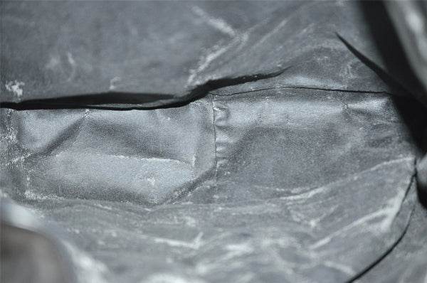 Authentic GUCCI Vintage Bamboo 2Way Shoulder Bag Leather Black Junk 1052I