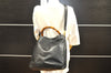 Authentic GUCCI Vintage Bamboo 2Way Shoulder Bag Leather Black Junk 1052I
