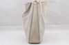 Authentic GUCCI Bamboo 2Way Shoulder Hand Bag Suede Leather White Junk 1052J