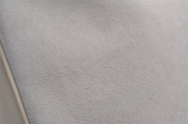 Authentic GUCCI Bamboo 2Way Shoulder Hand Bag Suede Leather White Junk 1052J