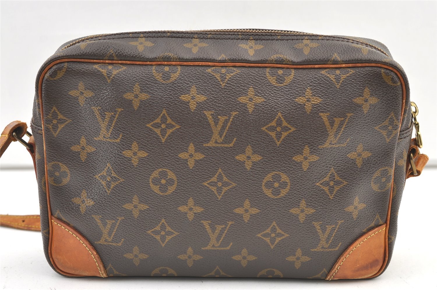 Authentic Louis Vuitton Monogram Trocadero 27 Shoulder Cross Bag M51274 LV 1052K