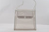 Authentic GUCCI 2 in 1 Shoulder Hand Bag Vinyl Leather Clear White 1053I