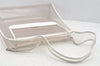 Authentic GUCCI 2 in 1 Shoulder Hand Bag Vinyl Leather Clear White 1053I