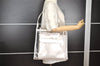Authentic GUCCI 2 in 1 Shoulder Hand Bag Vinyl Leather Clear White 1053I