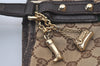Authentic GUCCI Web Sherry Line Tote Bag GG Canvas Leather 137396 Brown 1054I