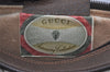 Authentic GUCCI Web Sherry Line Clutch Hand Bag GG PVC Leather Brown Junk 1055I