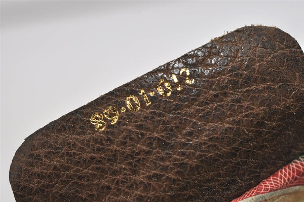 Authentic GUCCI Web Sherry Line Clutch Hand Bag GG PVC Leather Brown Junk 1055I