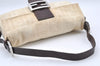 Authentic FENDI Zucca Mamma Baguette Shoulder Bag Canvas Leather White 1055J