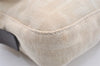 Authentic FENDI Zucca Mamma Baguette Shoulder Bag Canvas Leather White 1055J