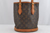 Authentic Louis Vuitton Monogram Bucket PM Shoulder Tote Bag M42238 Junk 1055K