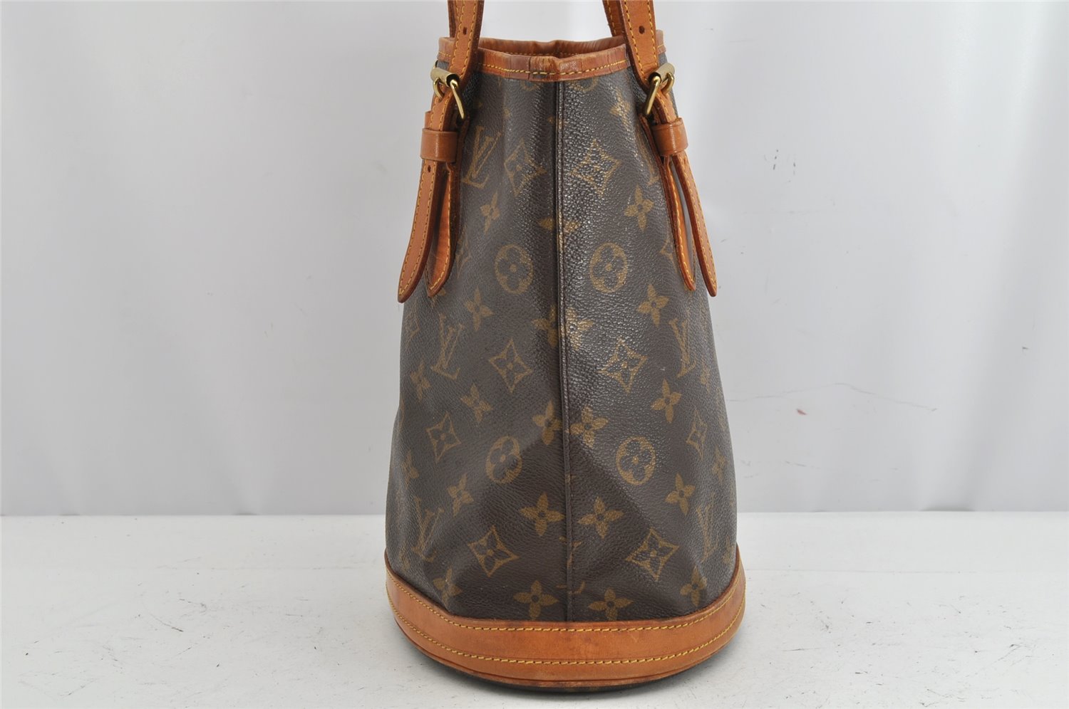 Authentic Louis Vuitton Monogram Bucket PM Shoulder Tote Bag M42238 Junk 1055K