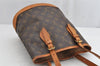 Authentic Louis Vuitton Monogram Bucket PM Shoulder Tote Bag M42238 Junk 1055K