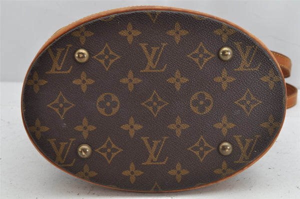 Authentic Louis Vuitton Monogram Bucket PM Shoulder Tote Bag M42238 Junk 1055K