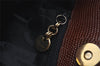 Authentic Salvatore Ferragamo Vara Leather Shoulder Tote Bag Brown SF 1056J