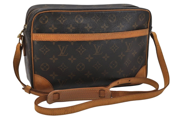 Authentic Louis Vuitton Monogram Trocadero 30 Shoulder Cross Bag M51272 LV 1056K