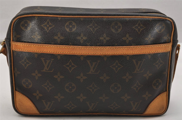Authentic Louis Vuitton Monogram Trocadero 30 Shoulder Cross Bag M51272 LV 1056K