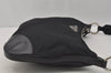 Authentic PRADA Nylon Tessuto Leather Shoulder Cross Body Bag Purse Black 1058J