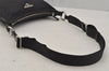Authentic PRADA Nylon Tessuto Leather Shoulder Cross Body Bag Purse Black 1058J