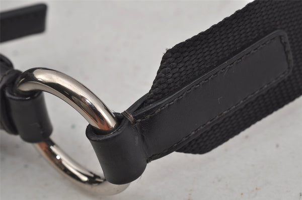 Authentic PRADA Nylon Tessuto Leather Shoulder Cross Body Bag Purse Black 1058J