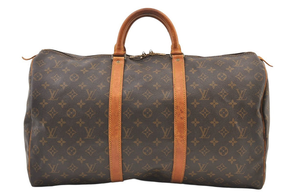 Authentic Louis Vuitton Monogram Keepall 50 Travel Boston Bag M41426 LV 1058K
