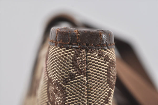 Authentic GUCCI Vintage Shoulder Tote Bag GG Canvas Leather 0190426 Brown 1059I