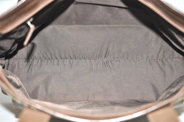 Authentic GUCCI Vintage Shoulder Tote Bag GG Canvas Leather 0190426 Brown 1059I