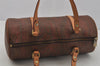 Authentic ETRO Vintage Shoulder Hand Bag Purse PVC Leather Brown 1059J