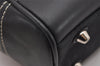 Authentic COACH Signature Shoulder Hand Bag Canvas Leather 8K06 Black 1060J