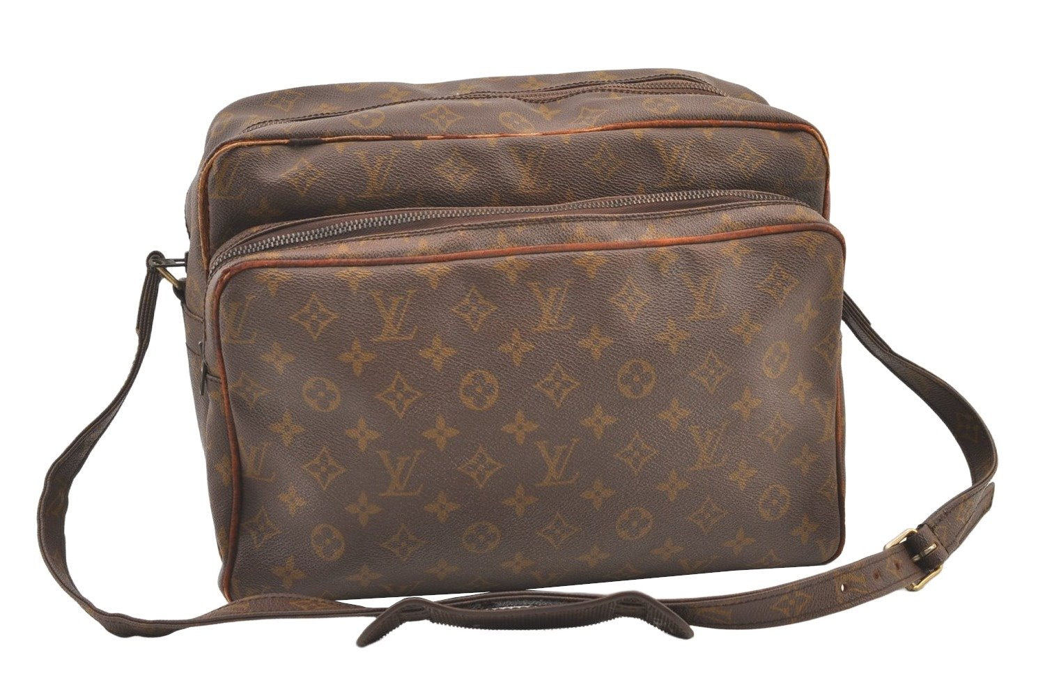 Authentic Louis Vuitton Monogram Nile 34 Shoulder Cross Body Bag Old Model 1060K