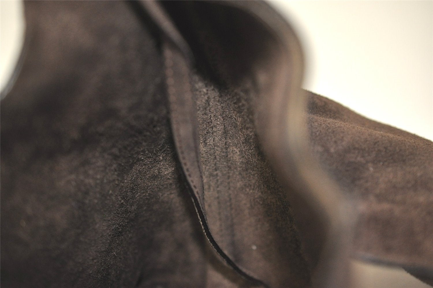 Authentic GUCCI Vintage Shoulder Hand Bag Purse Suede Leather Brown  1061I