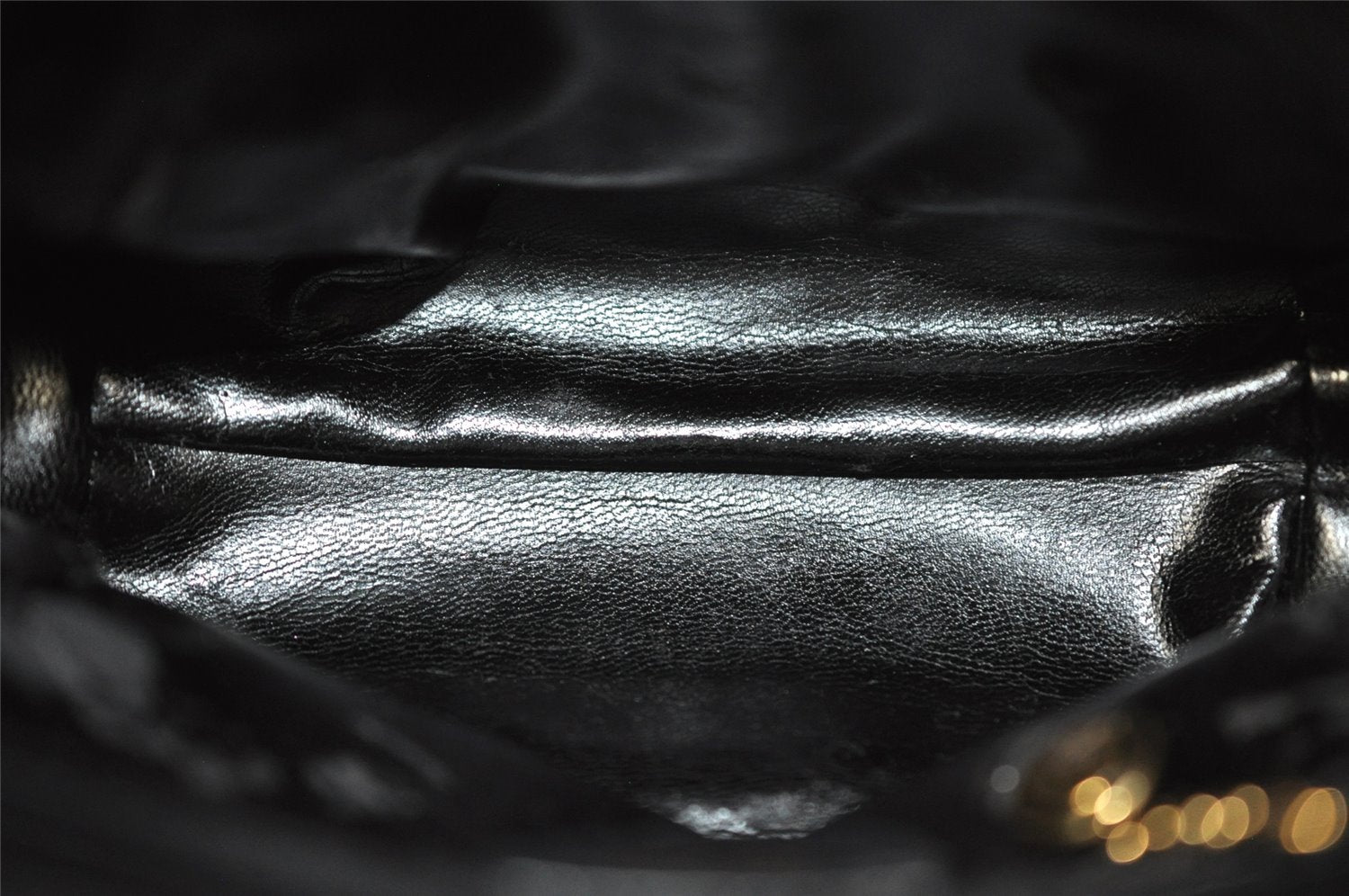 Authentic GUCCI Bamboo 2Way Hand Shoulder Cross Body Bag Leather Black 1062I