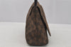 Authentic GUCCI Vintage Shoulder Bag Purse GG Canvas Leather 90646 Brown 1062J