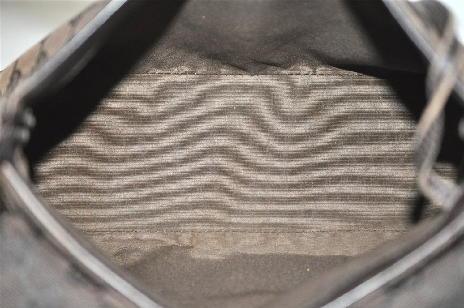 Authentic GUCCI Vintage Shoulder Bag Purse GG Canvas Leather 90646 Brown 1062J