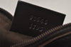 Authentic GUCCI Vintage Shoulder Bag Purse GG Canvas Leather 90646 Brown 1062J