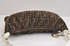 Authentic FENDI Vintage Zucca Shoulder Hand Bag Purse Canvas Leather Brown 1063J