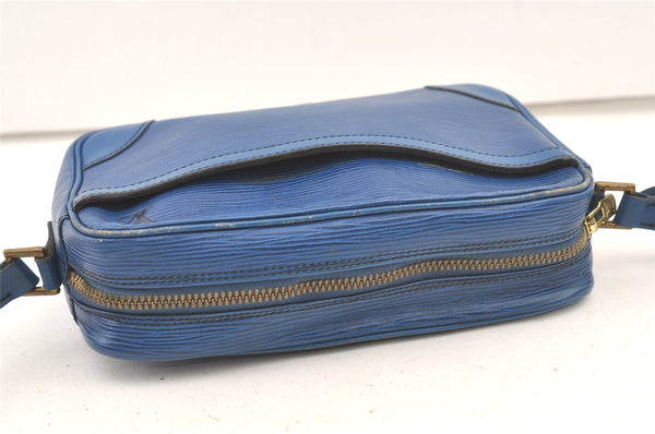 Authentic Louis Vuitton Epi Trocadero 24 Blue Shoulder Cross Bag Old Model 1063K