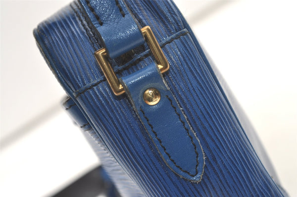 Authentic Louis Vuitton Epi Trocadero 24 Blue Shoulder Cross Bag Old Model 1063K